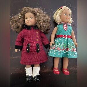 American Girl Mini Rebecca Rubin & Kit Kittredge Doll Bundle EUC